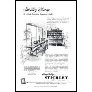 1953 Stickley Furniture Vintage Print Ad Craftsman Arts & Crafts Wall Art Photo